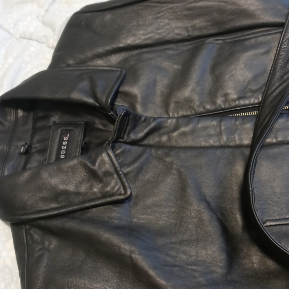 Womens Guess Leather Jacket (M)